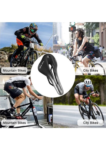 Dağ Bisikletleri, Yarış Bisikletleri, Eğlence Bisikletleri, Katlanır Bisikletler Gibi Çoğu Bisiklet Için Teotake Hollow Su Geçirmez Bisiklet Selesi (Siyah-Gümüş) (Yurt Dışından) indirimleri