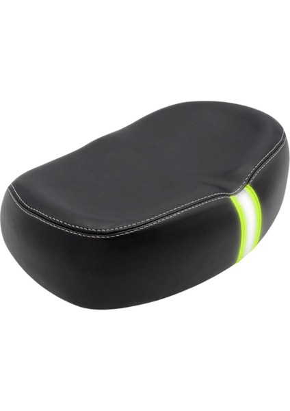 Büyük Bisiklet Koltuğu Erkekler Kadınlar Için Noseless Bisiklet Koltuğu Rahat Bisiklet Koltuğu (Reflektif, Tamamı Siyah, 26*17CM) (Yurt Dışından)