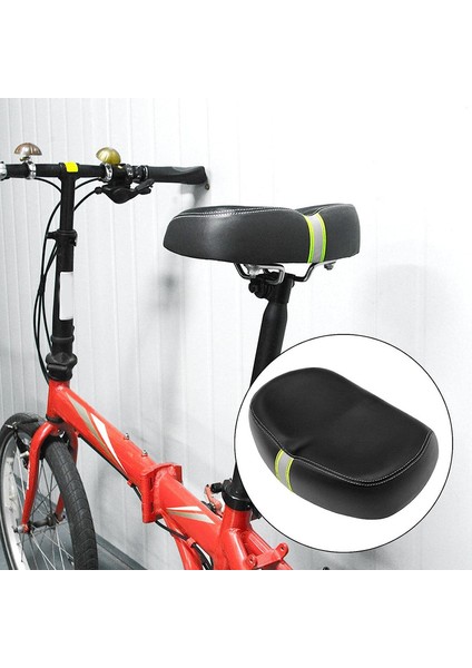 Büyük Bisiklet Koltuğu Erkekler Kadınlar Için Noseless Bisiklet Koltuğu Rahat Bisiklet Koltuğu (Reflektif, Tamamı Siyah, 26*17CM) (Yurt Dışından) fırsatları