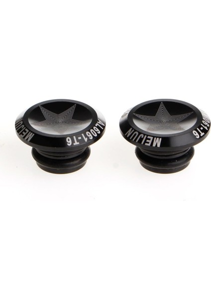 1 Çift Mtb Alüminyum Alaşımlı Gidon Sapları Uç Kapakları Uç Kapakları Yeni Siyah (Yurt Dışından)