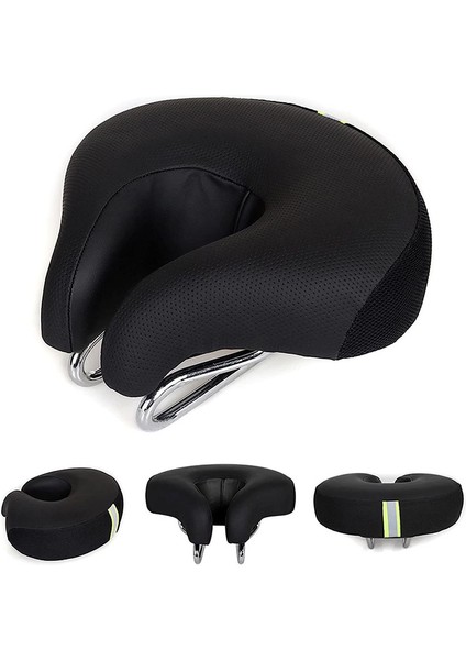 Çelik Kemerli, Geniş Oturaklı ve Yüksek Geri Tepmeli Erkek ve Kadın Dağ Bisikleti Selesi (Siyah, 200*180*80MM) (Yurt Dışından)