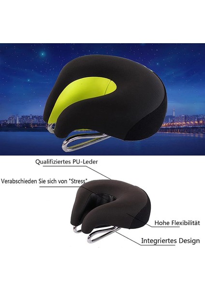 Çelik Kemerli, Geniş Oturaklı ve Yüksek Geri Tepmeli Erkek ve Kadın Dağ Bisikleti Selesi (Siyah, 200*180*80MM) (Yurt Dışından) modelleri