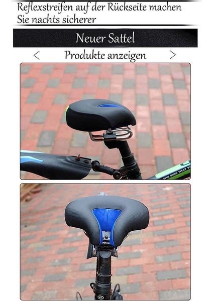 Çelik Kemerli, Geniş Oturaklı ve Yüksek Geri Tepmeli Erkek ve Kadın Dağ Bisikleti Selesi (Siyah, 200*180*80MM) (Yurt Dışından) fırsatları