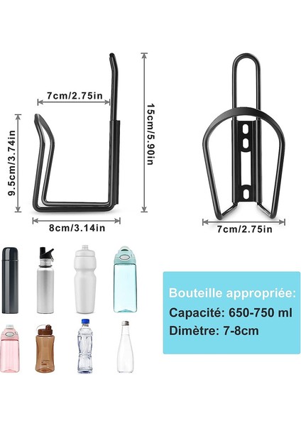 Hafif Bisiklet Şişe Taşıyıcı, Bisikletler, Dağ Bisikletleri Için Dayanıklı Alüminyum Şişe Taşıyıcı, Kolay Kurulum (Siyah) (Yurt Dışından) fırsatları