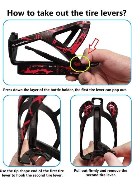 Su Şişesi Tutucu, Elastik Bisiklet Şişe Tutucu, 2 Lastik Kovalayıcılı, Şişe Ağzı Harita Pozisyonlu, Bisikletler, Çocuk Bisikletleri Için (Siyah-Kırmızı) (Yurt Dışından) modelleri