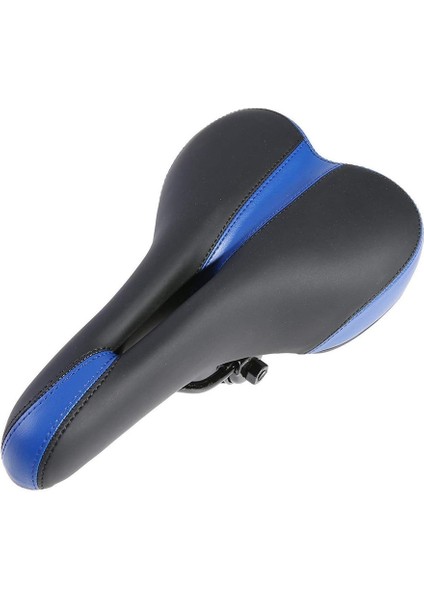 Erkek Kadın Dağ Bisikleti Jel Yastıklı Sele (Siyah-Mavi, 27*16CM) (Yurt Dışından)