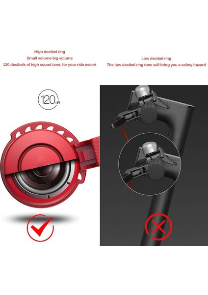 Elektrikli Bisiklet Kornası, Elektronik Bisiklet Zili 120 Db Su Geçirmez USB Şarj Edilebilir Pil ile 3 Ses Modu (Kırmızı, 66 * 49MM) (Yurt Dışından) fırsatları