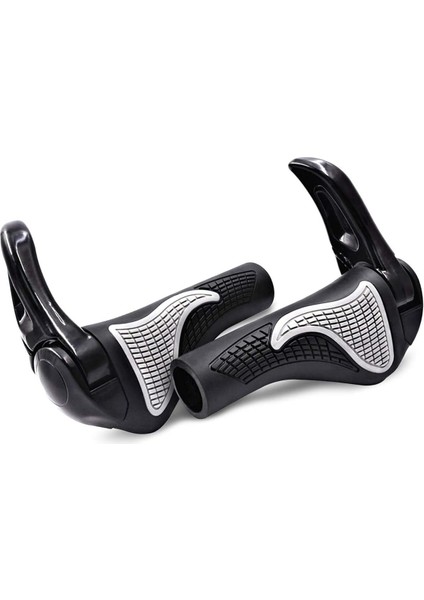 Dağ Bisikleti, Yol Bisikleti/katlanır Bisiklet Için Ergonomik Bisiklet Gidon Tutamakları (Siyah, Çift) (Yurt Dışından)