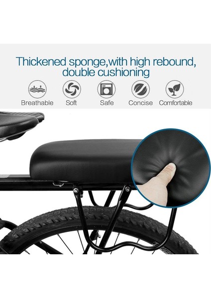 Bisiklet Parçaları Aksesuarları Koltuklar Arka Koltuk Minderi Daha Kalın Elektrikli Dağ Bisikleti Arka Koltuk Aracı. Çocuk Bisikleti Arka Koltuğu (Kalınlaştırılmış Pedler） (Yurt Dışından) fiyatları