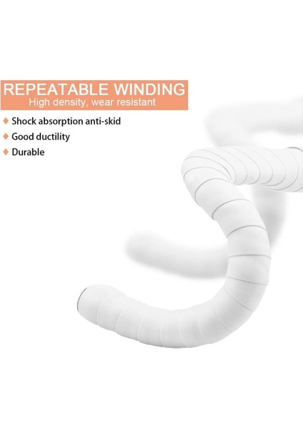 Bir Çift Bisiklet Gidonu - Eva Yapışkanlı Bisiklet Gidon Bandı Yol Bisikletleri Için Set Make It Comfortable (Beyaz) (Yurt Dışından) modelleri