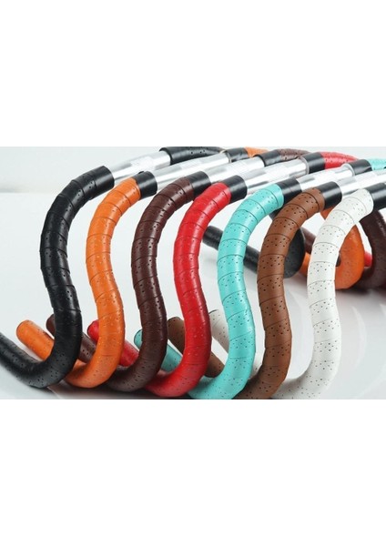 Yol Dişli Bisikleti Için Lüks Sentetik Deri Kaplamalı Bir Çift Gidon Bandı (Kırmızı, Yaklaşık 2m Uzunluğunda * 3cm Genişliğinde) (Yurt Dışından) fiyatları