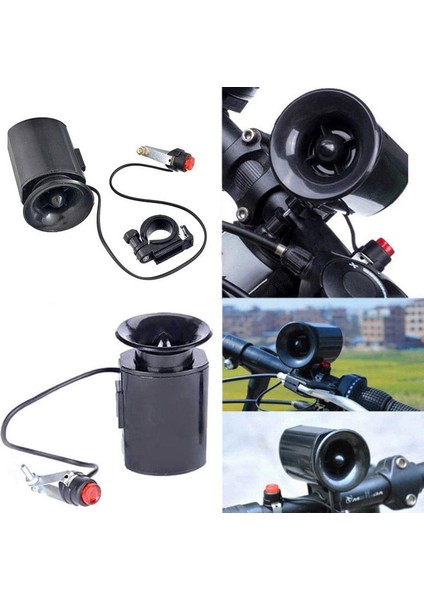 6 Çeşit Ses Süper Blues Elektronik Bisiklet Zili, Güçlü Alarm Güvenlik Zili Kornası (Siyah, 8.8 * 4 * 5.4 Cm) (Yurt Dışından) fiyatları