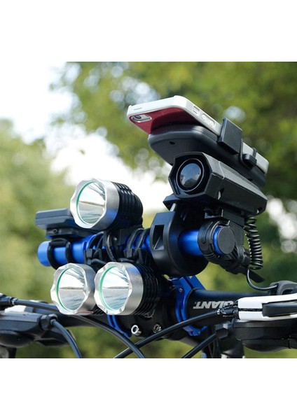 Bisiklet Gidon Uzatıcı, Alüminyum Alaşımlı Bisiklet Gidon Uzatıcı 20CM, Işıklar, Çift Kelepçeli Telefon Tutucular (Mavi) (Yurt Dışından) modelleri