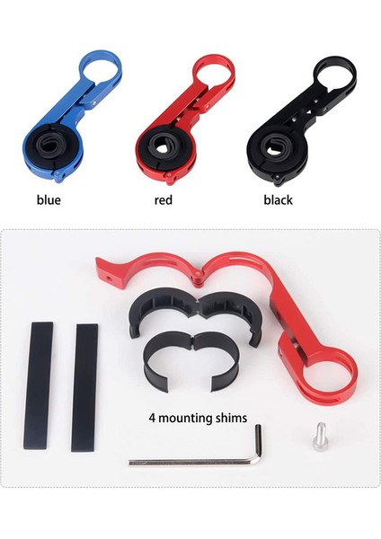 Bisiklet Gidon Uzatıcı, Alüminyum Alaşımlı Bisiklet Gidon Uzatıcı 20CM, Işıklar, Çift Kelepçeli Telefon Tutucular (Mavi) (Yurt Dışından) fırsatları