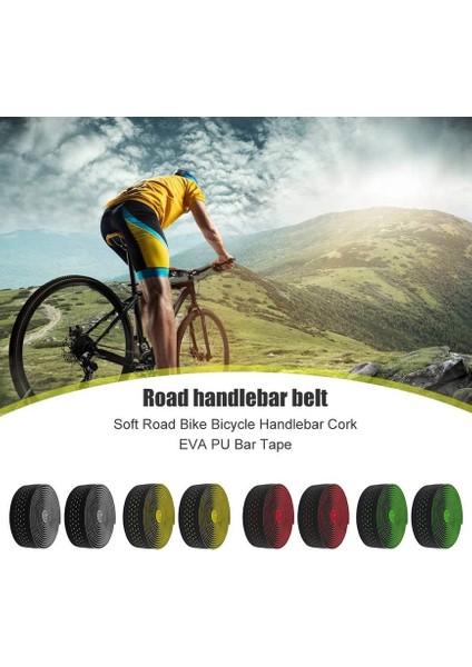 Bir Çift Bisiklet Gidon Deri Pu + Eva Yol Bisikleti Kaymaz Nefes Alabilir Bar Sabit Dişli Su Geçirmez Bant Sarma Bisiklet Aksesuarları (Kırmızı) (Yurt Dışından) fiyatları