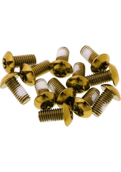 12 Adet/kutu Disk Cıvataları Rotorlu Dağ Bisikletleri Için Montaj Fren Diskleri Çelik M5X10MM (Altın) (Yurt Dışından) fiyatları