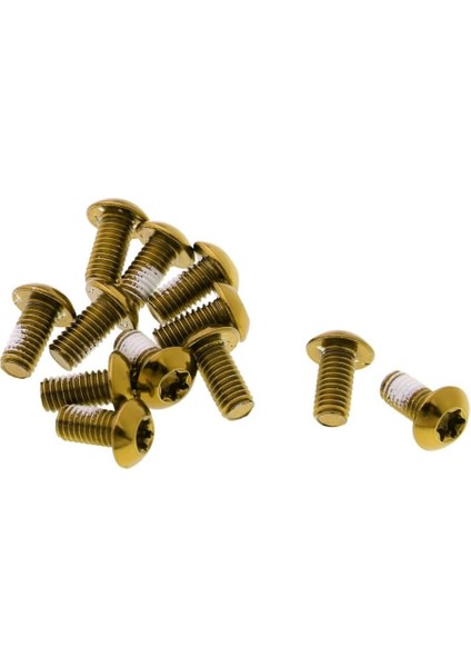 12 Adet/kutu Disk Cıvataları Rotorlu Dağ Bisikletleri Için Montaj Fren Diskleri Çelik M5X10MM (Altın) (Yurt Dışından) modelleri