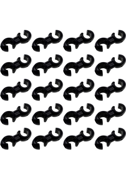 20 S Klips Vtt Plastik Bisiklet 360° Dönen Kroşe S Klips Kroşe Sabitleme Klipsi Vites Kablosu Beyni Kablo Sabitleme Plakası (Yurt Dışından)