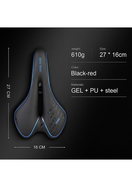 Rahat ve Şok Emici Bisiklet Selesi, Yağmurluklu ve Hızlı Montaj Aletli Ergonomik Jel Bisiklet Selesi (Mavi, 27*16CM) (Yurt Dışından) indirimleri