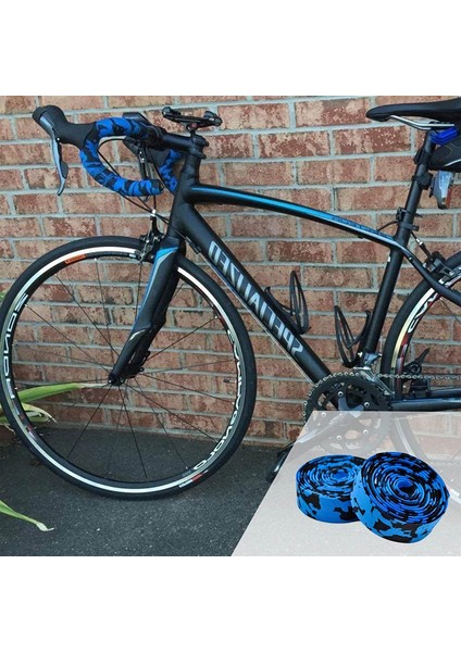 Bir Çift Bisiklet Gidonu, Bisiklet Gidon Bandı, Gidon Bandı, Gidon Kapaklı, Çoğu Bisiklet Için Kullanılır (Mavi Kamuflaj, 2m * 30MM * 3mm) (Yurt Dışından) fiyatları