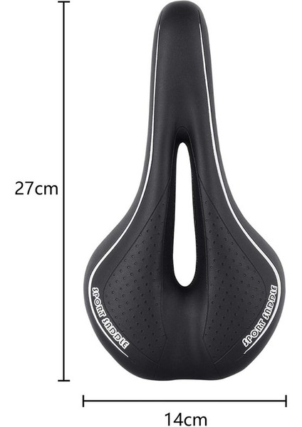 Bisiklet Selesi, Yol Bisikleti / Dağ Bisikleti Için Içi Boş Yastıklı Nefes Alabilen Jel Yastık (Siyah, 270X140MM) (Yurt Dışından) indirimleri