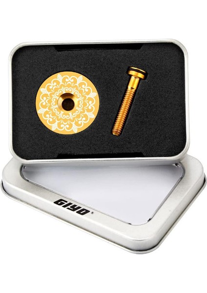 Bisiklet Kaskı Için Üst Kapak, Içi Boş Cıvatalı Titanyum Tc4 Pvd Kaplama (Totem-Gold) (Yurt Dışından)