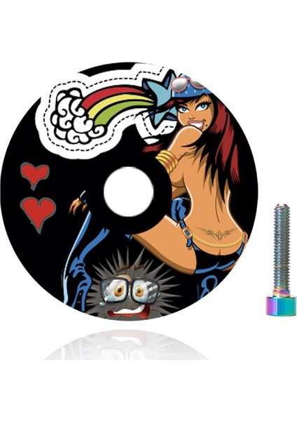 Bisiklet Kask Kapakları, Çinko Alaşımlı Alüminyum Ara Parça Kiti, Çatal Kapağı, 28,6 mm Çatallar ve Gövdeler Için, Mtb/bmx/yol Bisikleti Için (Maiden + M6*30MM Vida) (Yurt Dışından)