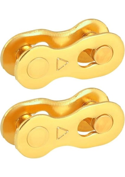 2 Pairs Maillons De Chaîne De Vélo Connecteur De Chaîne De Vélo Attaches Rapides Maillons Manquants Pour Chaîne Vélo (Universal 6/7/8 Speed - Gold) (Yurt Dışından)