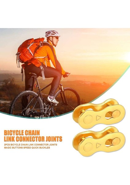 2 Pairs Maillons De Chaîne De Vélo Connecteur De Chaîne De Vélo Attaches Rapides Maillons Manquants Pour Chaîne Vélo (Universal 6/7/8 Speed - Gold) (Yurt Dışından) fiyatları