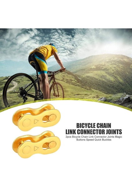 2 Pairs Maillons De Chaîne De Vélo Connecteur De Chaîne De Vélo Attaches Rapides Maillons Manquants Pour Chaîne Vélo (Universal 6/7/8 Speed - Gold) (Yurt Dışından) indirimleri