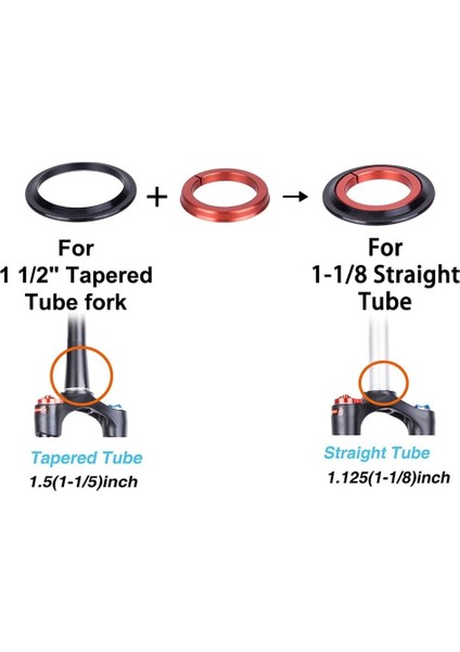 Bisiklet Kaskı Yatağı, Bisiklet Kaskı Çatalı Bisiklet Kaskı Çatalı 42 - 52MM Aksesuar (Siyah) (Yurt Dışından) modelleri