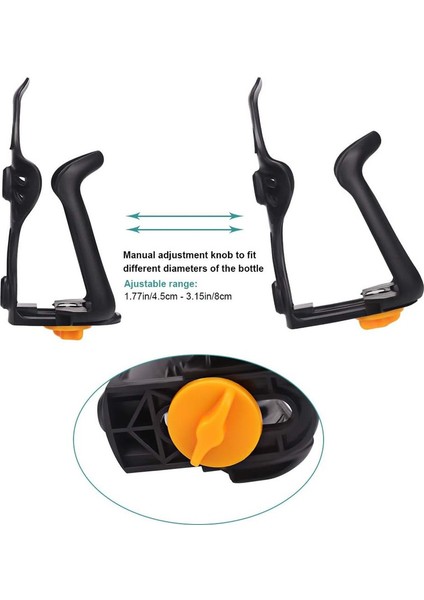2 Ayarlanabilir Evrensel Hafif Bisiklet Su Şişesi Kafesi - Siyah (Yurt Dışından) modelleri
