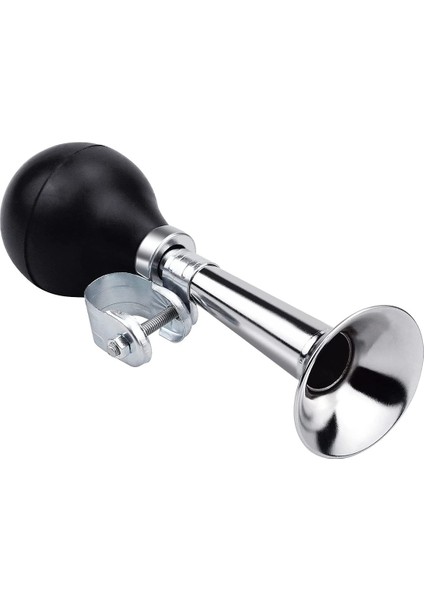Bisiklet Kornası Bisiklet Zili Ayarlanabilir Kelepçeli Retro Metal Korna Trompet Araçlar Için Klasik Bisiklet Kornası Bisikletler Arabalar (Gümüş, 20*6cm) (Yurt Dışından)