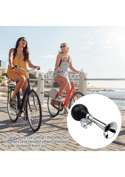 Bisiklet Kornası Bisiklet Zili Ayarlanabilir Kelepçeli Retro Metal Korna Trompet Araçlar Için Klasik Bisiklet Kornası Bisikletler Arabalar (Gümüş, 20*6cm) (Yurt Dışından) fiyatları