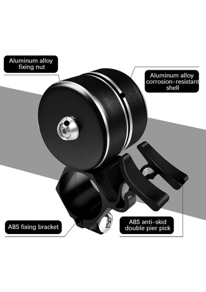 Yüksek Sesli Klasik Pirinç Bisiklet Zili - Çocuklar ve Yetişkinler Için Bisiklet Aksesuarı (Siyah, 70*35MM) (Yurt Dışından) indirimleri