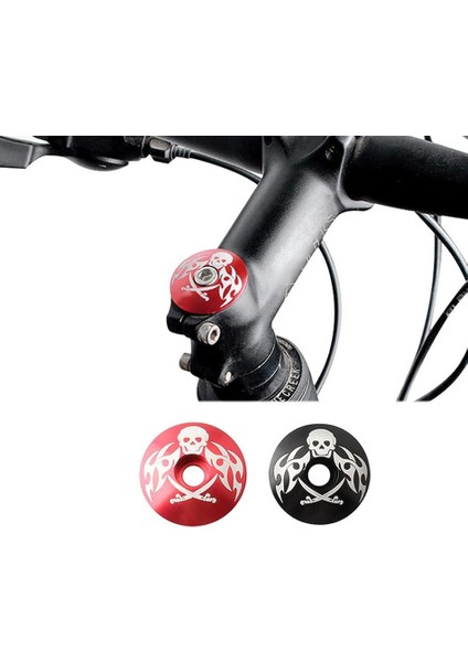 2 Adet Bisiklet Kapsülü Bisiklet Sapı Üst Kapak Kask Üst Kapak Kapağı Dağ Bisikleti Yol Için Cıvatalı Alüminyum Alaşım (Kırmızı Korsanlar) (Yurt Dışından) fırsatları