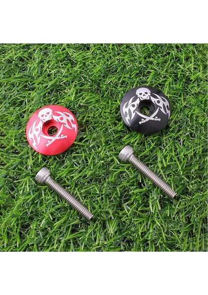 2 Adet Bisiklet Kapsülü Bisiklet Sapı Üst Kapak Kask Üst Kapak Kapağı Dağ Bisikleti Yol Için Cıvatalı Alüminyum Alaşım (Kırmızı Korsanlar) (Yurt Dışından) indirimleri