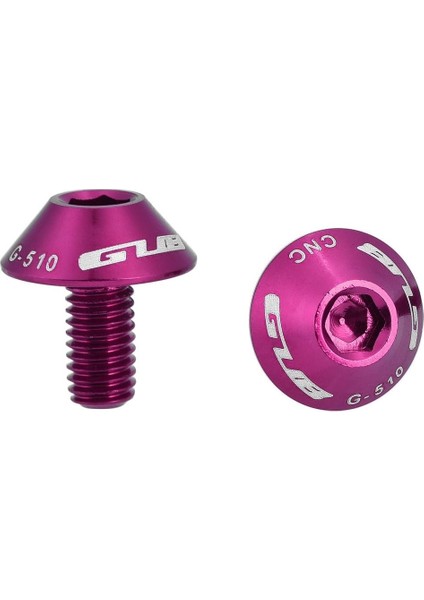 Bisiklet Şişe Tutucu Vidası, 2 Adet M5 * 12MM Alüminyum Alaşımlı Bisiklet Disk Fren Rotoru Veya Su Şişesi Tutucu Için Pas Korumalı Vida Cıvataları (Mor) (Yurt Dışından)