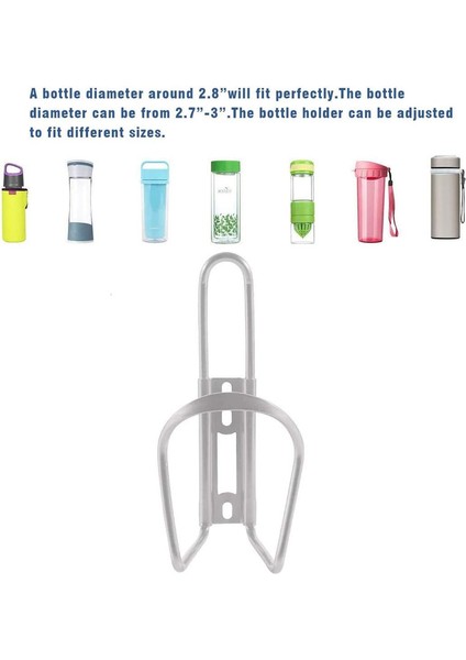 2 Adet Şişe Tutucu - Bisiklet Için Hafif Alüminyum Alaşım (Gümüş, 14,5*7,5cm, Anahtarlar Olmadan) (Yurt Dışından) fiyatları