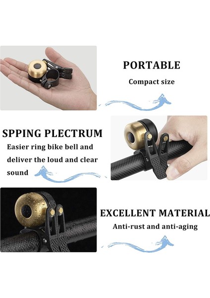 Bisiklet Zili Mtb Yol Bisikleti Kornası Forte Gidon 21 Ila 23 mm Için Vintage Zil Kornası (Siyah, 58 × 32 × 78 Mm) (Yurt Dışından) modelleri