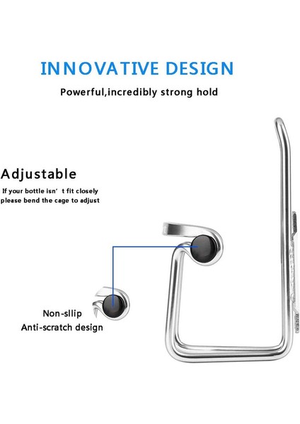 Bisiklet Şişe Tutacağı ， Sele Gidonu Için Kullanılan Alüminyum Bisiklet Şişe Tutacağı ， Ayaklı Bisiklet Şişe Tutacağı (Gümüş, 17,2 x 13,8 x 8,3cm) (Yurt Dışından) indirimleri