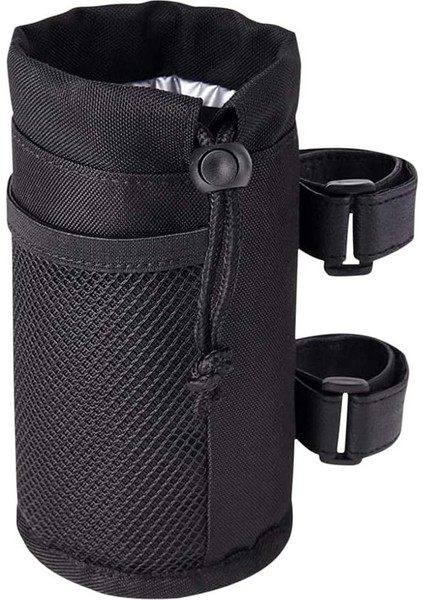 Bisiklet Su Şişesi Tutucusu, File Cepli Soğutma Çantası (Siyah, 17*8.3cm) (Yurt Dışından)