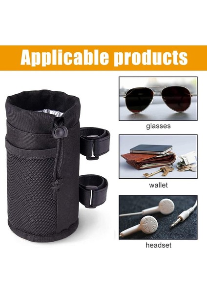 Bisiklet Su Şişesi Tutucusu, File Cepli Soğutma Çantası (Siyah, 17*8.3cm) (Yurt Dışından) fırsatları