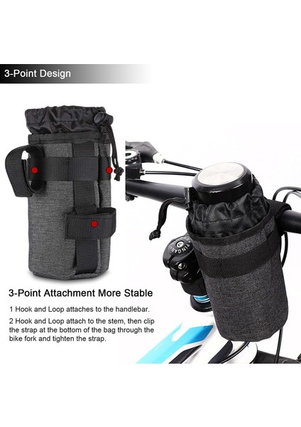 Bisiklet Gidonu Için Serin Çanta - Bisikletler Için - Vidasız - Gri (Yurt Dışından) modelleri