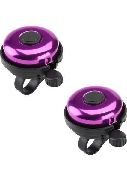 2 Adet Alüminyum Bisiklet Zili Bisiklet Zili (Mor, Çap 52MM) (Yurt Dışından)