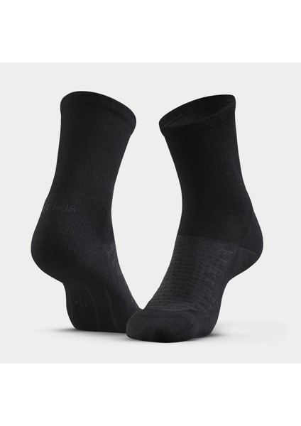 Quechua Uzun Konçlu Outdoor Çorap - Siyah - 2 Çift - Hike 100