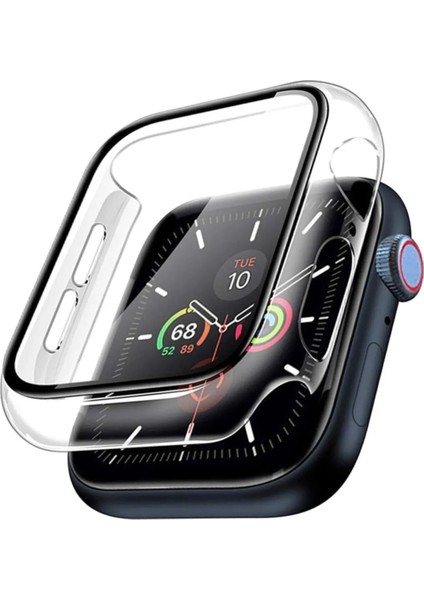 Apple Watch 2-3-4-5-6-Se (44 Mm) Uyumlu Pc Sert Nike Kılıf Kasa ve Ekran Koruyucu Yüksek Kalite