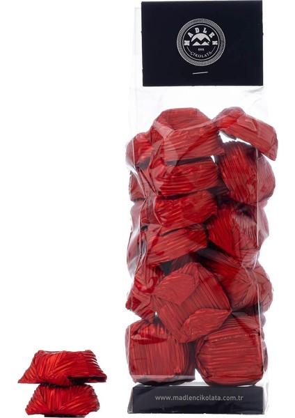 Kırmızı Yaldızlı Sütlü Çiçek Baton 500 gr