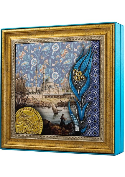 Lale ve Altın Para Çerçeveli Luxury Çikolata 640 gr fiyatları