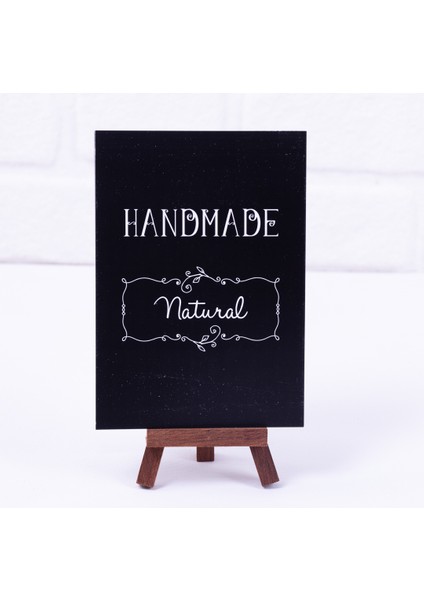 Black handmade natural, not kartı, 12 x 17 cm 2 adet
